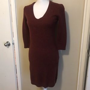 Qi cashmere maroon sweater dress size XS